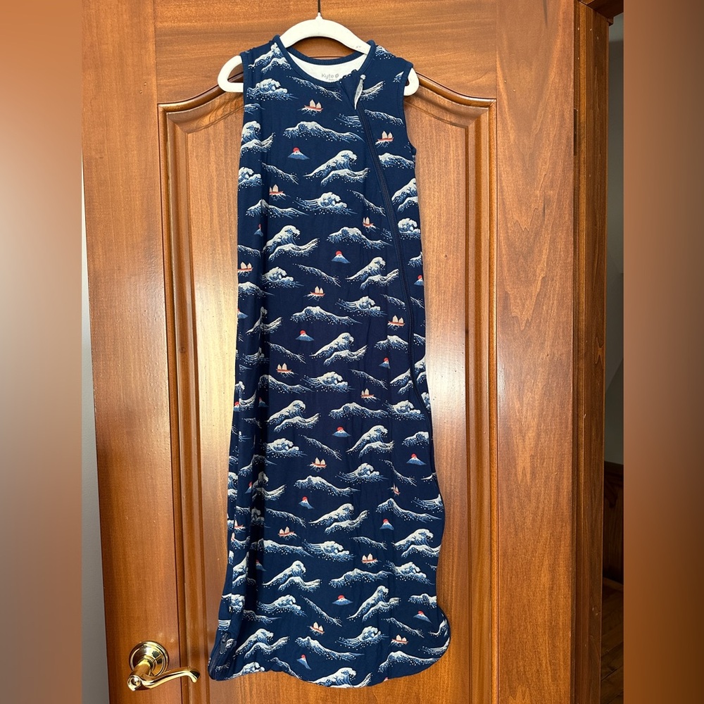Kyte BABY Blue Wave Pattern Dress